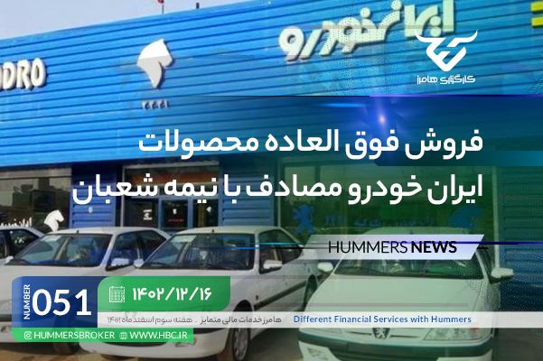 فروش فوق العاده محصولات ایران خودرو مصادف با نیمه شعبان